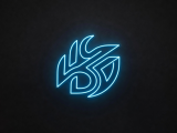 Iskolumiv Brand Logo in Neon Cyber Style